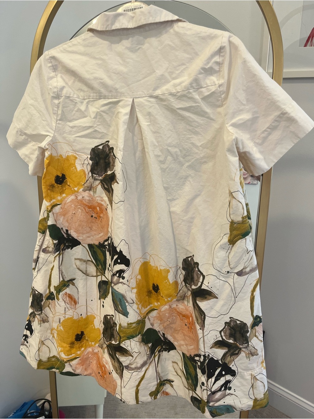 Anthropologie Short Sleeve Swing Tunic Mini Dress - Picture 3 of 4